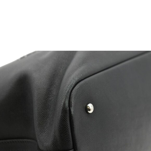 CHANEL  Coco Eyelets Large Leather Shopping Tote Shoulder Black - Picture 9 of 16